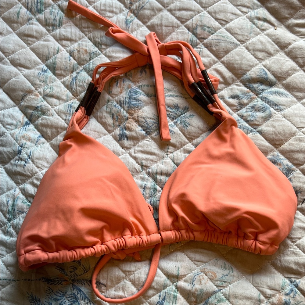 Orange Triangle Bikini Top